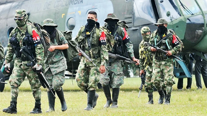 Nhóm vũ trang ELN tại Colombia. Ảnh: CNN
