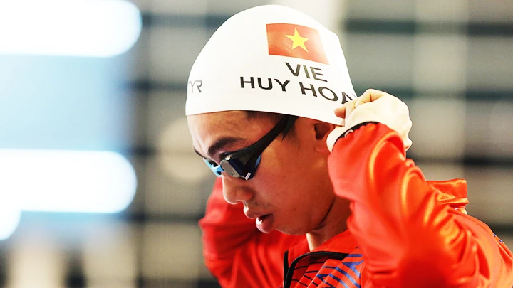 VĐV bơi lội Nguyễn Huy Hoàng đã giành vé tham dự Olympic 2024. Ảnh: LÊ MINH