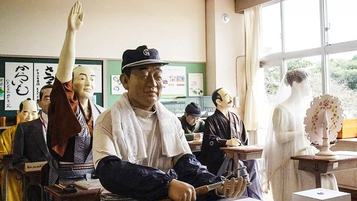 Một lớp học cũ tại Namegata chuyển thành bảo tàng cho du khách tham quan. Ảnh: AFP