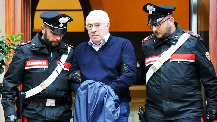 Một ông trùm mafia vùng Sicily của Italy bị bắt giữ. Ảnh: AFP