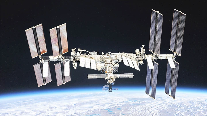 Trạm ISS nhìn từ không gian. Ảnh: NASA