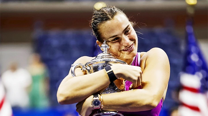 Sabalenka là tay vợt nữ có nhiều pha thuận tay ghi điểm nhất trong các Grand Slam.