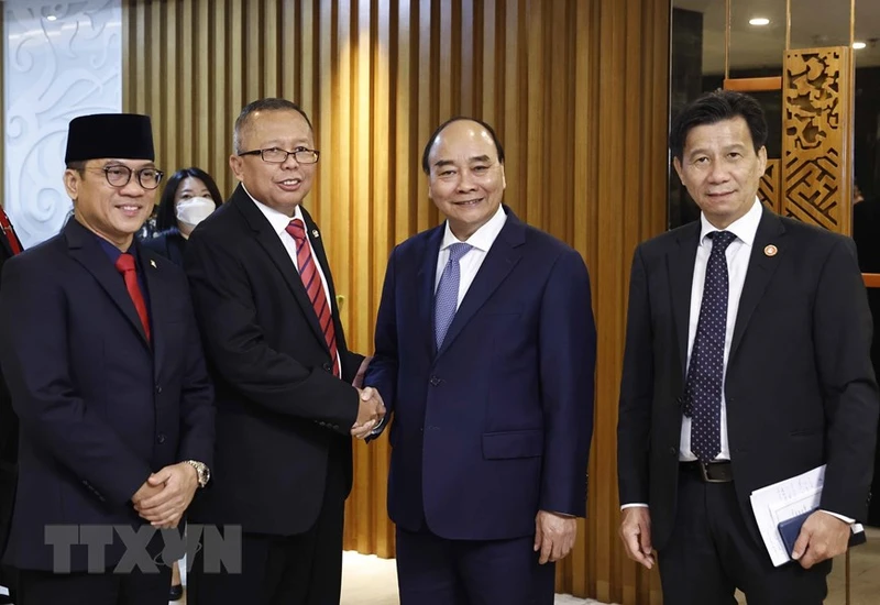 Chủ tịch nước Nguyễn Xuân Phúc hội kiến quyền Chủ tịch Lưỡng viện Indonesia Arsul Sani