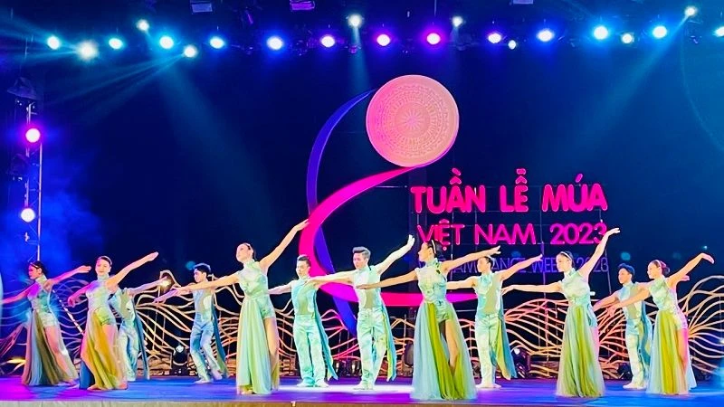 Tiết mục biểu diễn tại Lễ khai mạc Tuần lễ Múa Việt Nam 2023. 