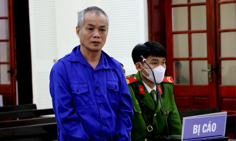 Bị cáo Nguyễn Văn Cảnh tại phiên tòa xét xử sơ thẩm.