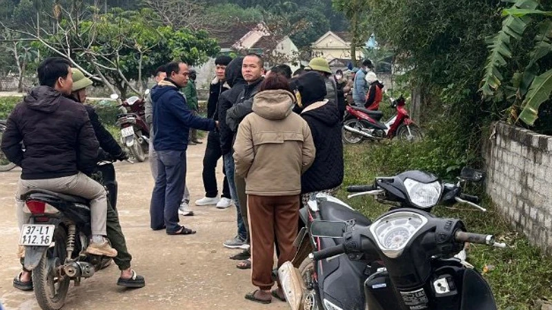 Khu vực xóm Xuân Phú, xã Đồng Thành, nơi xảy ra án mạng.