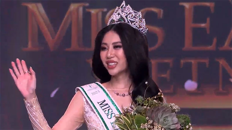 Miss Earth Vietnam 2023 Đỗ Thị Lan Anh. (Ảnh chụp màn hình)