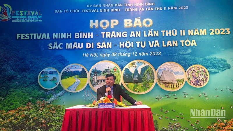 Ông Nguyễn Mạnh Cường, Giám đốc Sở Văn hóa – Thể thao Ninh Bình cung cấp thông tin về Festival.