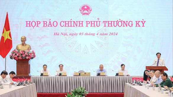 Họp báo Chính phủ thường kỳ. (Ảnh: VGP)