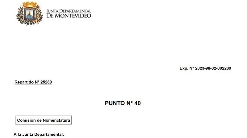 Nghị quyết đặt tên không gian Việt Nam của Chính quyền thủ đô Montevideo. (Ảnh: TTXVN)