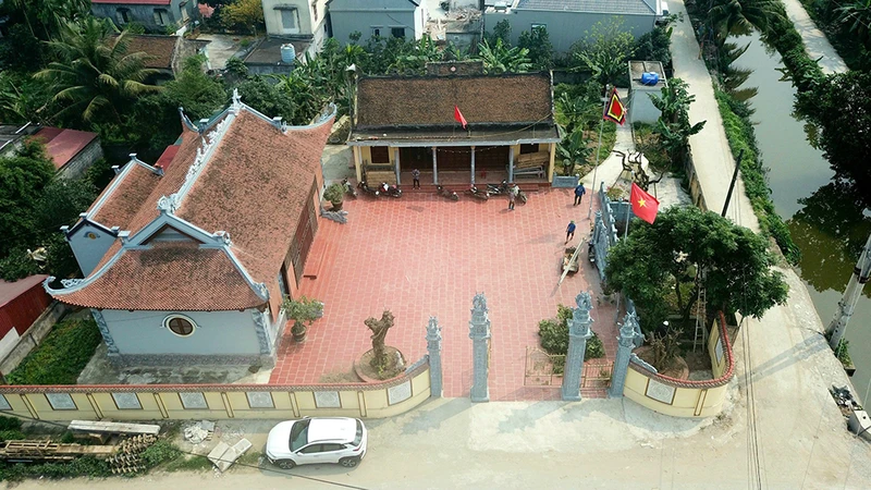 Đình làng Tây Am - nơi thờ Danh nhân, Tiến sĩ Nguyễn Duy Tiếu. (Ảnh: TT)