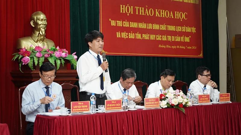 Hội thảo “Vai trò của Danh nhân Lưu Đình Chất trong lịch sử dân tộc và việc bảo tồn, phát huy các giá trị di sản về ông".