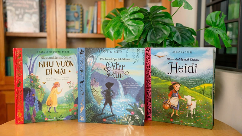 Bộ sách văn học thiếu nhi kinh điển có minh họa. (Ảnh: Đinh Tị Books)