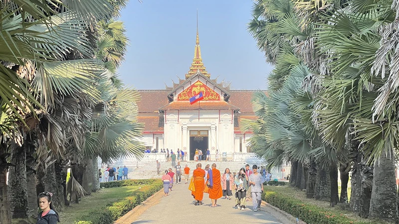 Bảo tàng Cung điện Hoàng gia ở cố đô Luang Prabang, Lào. (Ảnh: Hải Tiến)