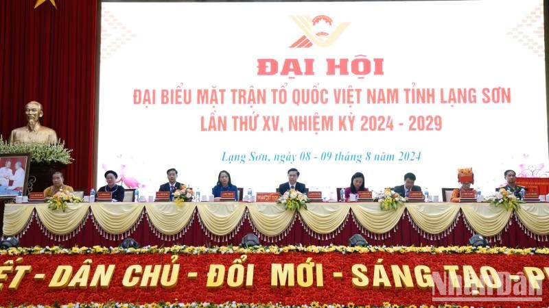 Đại hội đại biểu Mặt trận Tổ quốc Việt Nam tỉnh Lạng Sơn khóa 15, nhiệm kỳ 2024-2029.