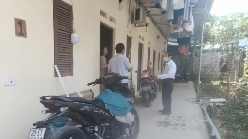 Công nhân thuê nhà trọ của gia đình ông Dương Thế Mai ở tổ 6, phường Tích Lương, thành phố Thái Nguyên.