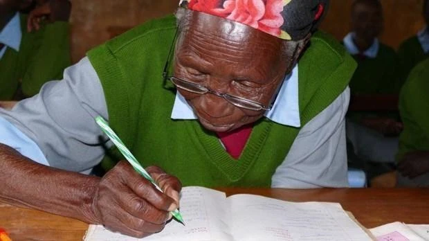 Cụ bà Priscilla Sitieni, người quyết tâm đi học ở tuổi 90. (Nguồn: unifrance)