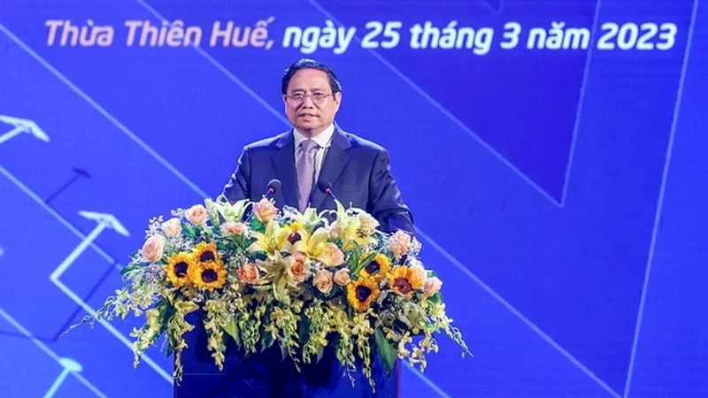 Thủ tướng Phạm Minh Chính phát biểu tại lễ khai mạc Ngày hội khởi nghiệp quốc gia của học sinh, sinh viên lần thứ V.
