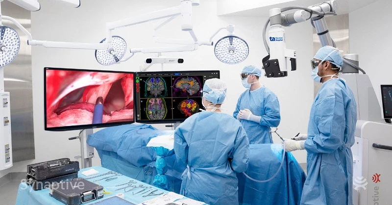 Robot mổ não ứng dụng trí tuệ nhân tạo được Bệnh viện Đa khoa Tâm Anh ứng dụng đầu tiên tại Việt Nam.