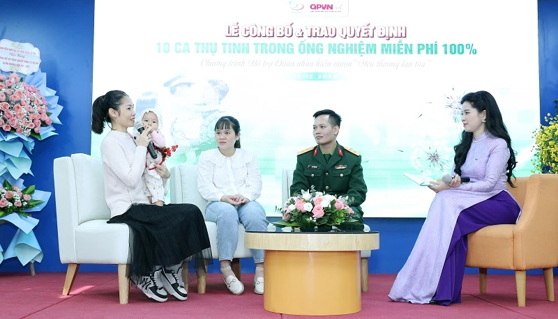 Chị Nguyễn Thị Yến chia sẻ niềm hạnh phúc khi đón con yêu nhờ gói hỗ trợ 100% chi phí thực hiện IVF năm 2021.