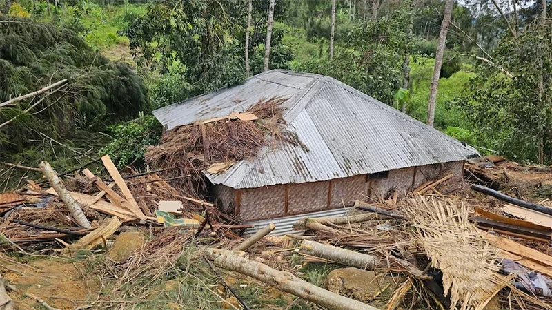 Sạt lở tại Maip Mulitaka, tỉnh Enga, Papua New Guinea, ngày 24/5/2024. (Ảnh: Reuters)