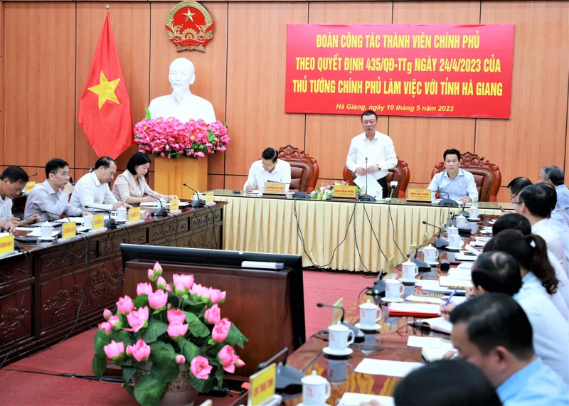Tổng Thanh tra Chính phủ Đoàn Hồng Phong phát biểu tại buổi làm việc.