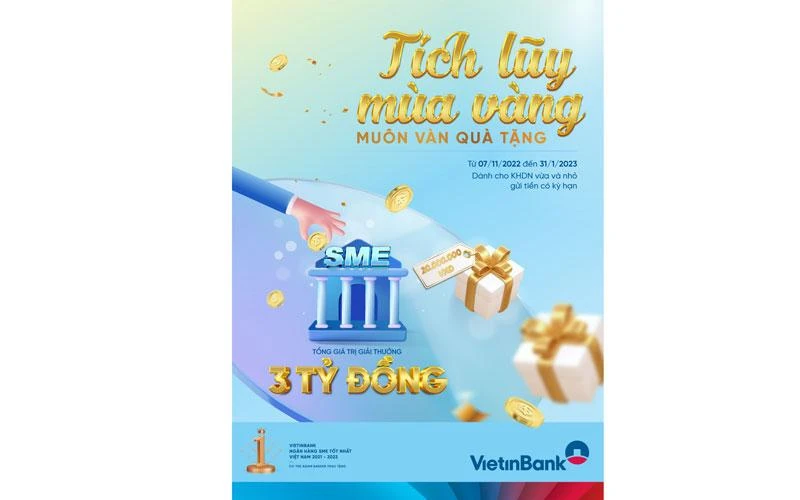 3 tỷ đồng dành tặng doanh nghiệp SME gửi tiền tại VietinBank 