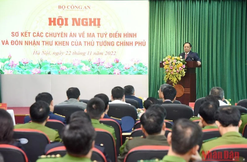 Thủ tướng Phạm Minh Chính phát biểu tại Hội nghị sơ kết các chuyên án về ma túy điển hình.