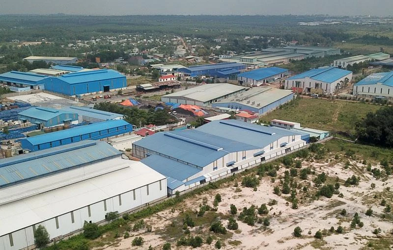 Khu vực nhà xưởng xây dựng trái phép tại khu đất hơn 72ha, phường Phước Tân, thành phố Biên Hòa.