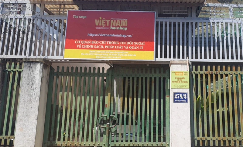 Văn phòng đại diện Tạp chí Việt Nam Hội nhập khu vực Nam Trung Bộ và Tây Nguyên tại tỉnh Đắk Lắk.