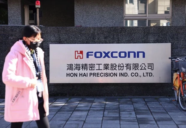 Bên ngoài Tập đoàn Điện tử Foxconn của Đài Loan (Trung Quốc). (Nguồn: Reuters)