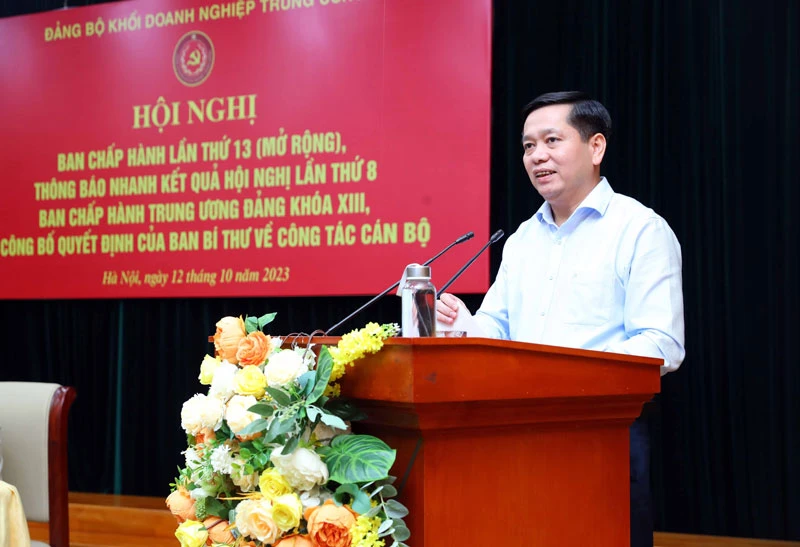 Đồng chí Nguyễn Long Hải phát biểu tại hội nghị.
