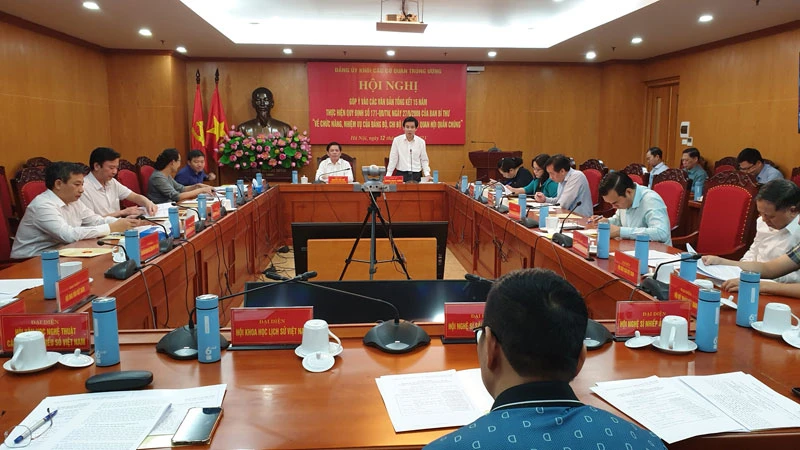 Quang cảnh hội nghị tại điểm cầu chính Đảng ủy Khối các cơ quan Trung ương.