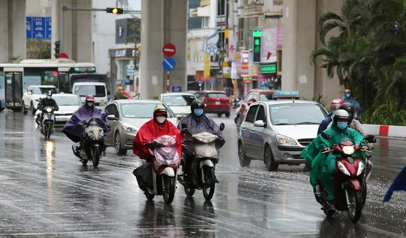 Khu vực Hà Nội có mưa, mưa rào, trời rét. (Ảnh minh họa)