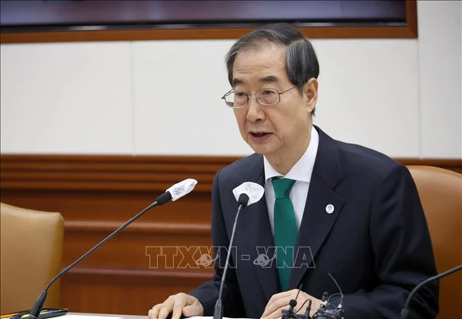 Thủ tướng Hàn Quốc Han Duck-soo. Ảnh: Yonhap/TTXVN