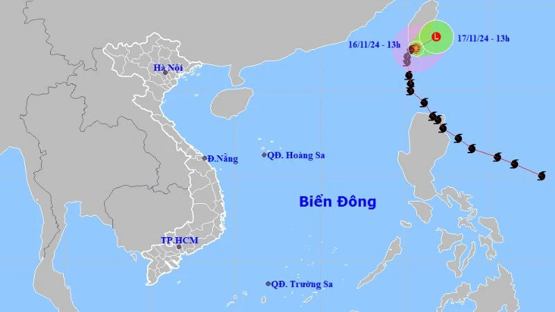 Bão Usagi suy yếu thành áp thấp nhiệt đới rồi tan dần. (Nguồn: nchmf.gov.vn)