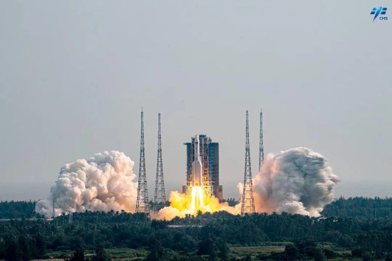 Tên lửa đẩy Trường Chinh 5B Yao-4 đưa mô-đun thí nghiệm Mộng Thiên vào quỹ đạo. (Ảnh: Văn phòng Công trình hàng không vũ trụ có người lái Trung Quốc)