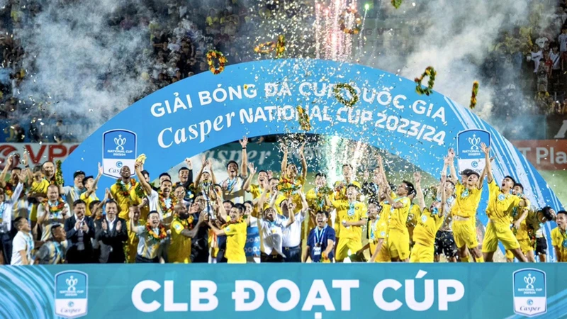 Thanh Hóa bảo vệ thành công ngôi vô địch Cup Quốc gia Casper 2023/2024 sau màn sút luân lưu cân não. (Ảnh: Đông Á Thanh Hóa)