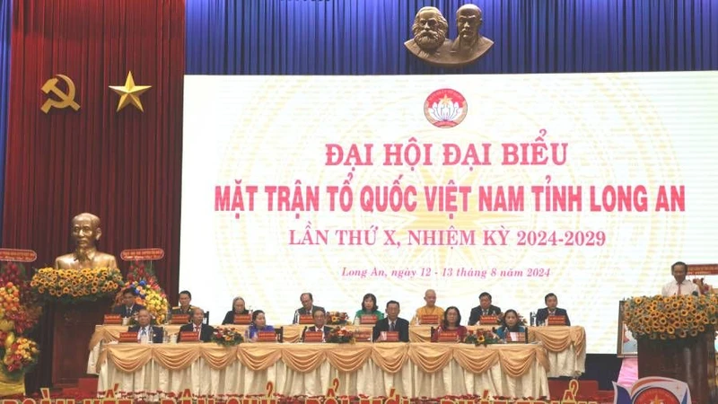 Quang cảnh Đại hội đại biểu Mặt trận Tổ quốc Việt Nam tỉnh Long An khóa 10, nhiệm kỳ 2024-2029.