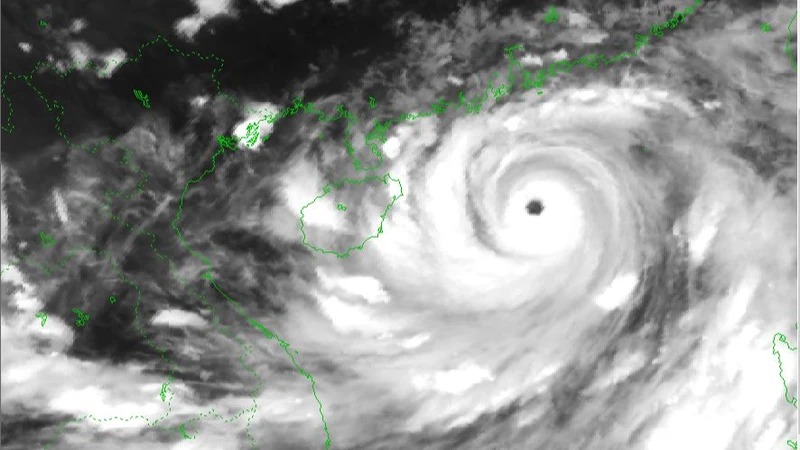 Siêu bão Yagi nhìn từ vệ tinh.