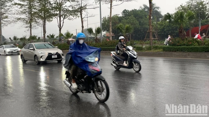 Không khí lạnh tăng cường, có mưa vài nơi. (Ảnh. Đ.T)