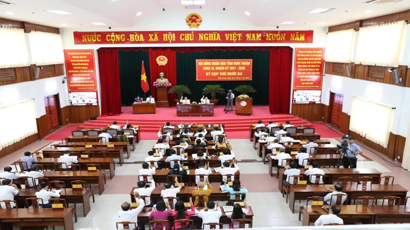 Quang cảnh Kỳ họp thứ 13, Hội đồng nhân dân tỉnh Ninh Thuận khóa 11.