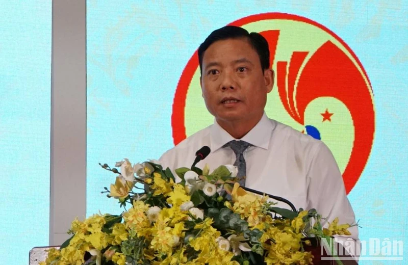 Phó chủ tịch Ủy ban nhân dân tỉnh Long An Phạm Tấn Hòa phát biểu tại buổi lễ.