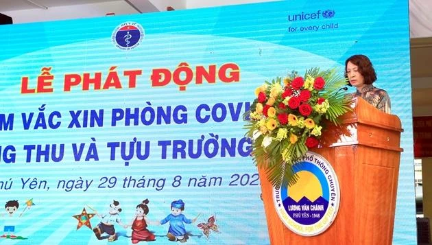 Thứ trưởng Bộ Y tế Nguyễn Thị Liên Hương phát biểu tại phát động. (Ảnh: Bộ Y tế) 