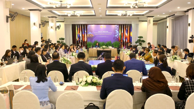 Toàn cảnh phiên họp chung Ủy ban Văn hóa-Thông tin ASEAN lần thứ 57. (Ảnh: Bộ Văn hóa, Thể thao và Du lịch)
