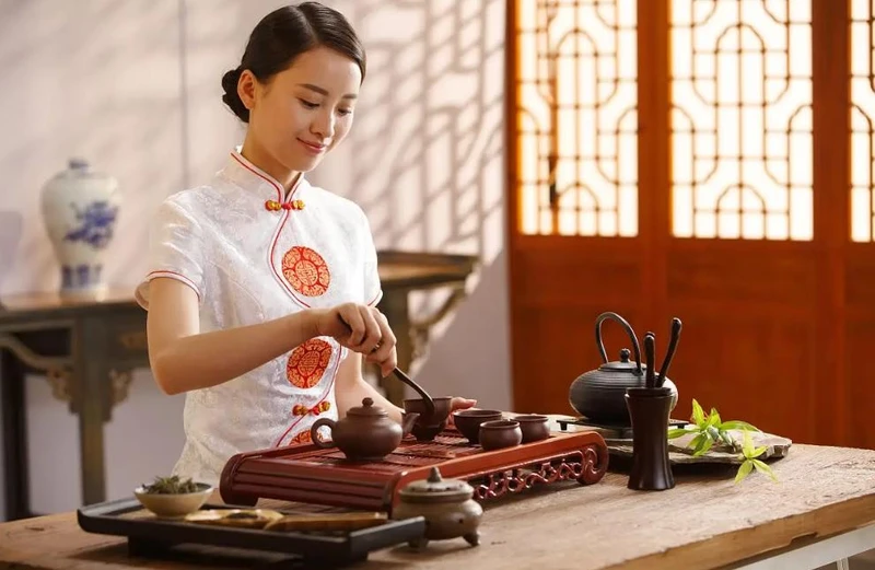 Nghệ thuật trà ở Trung Quốc. (Ảnh: Baidu.com)