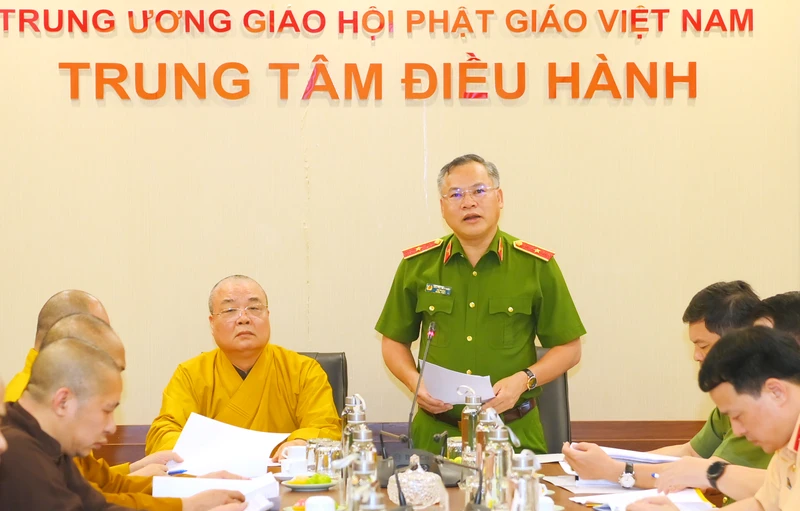 Thứ trưởng Công an Nguyễn Văn Long phát biểu tại lễ ký kết.