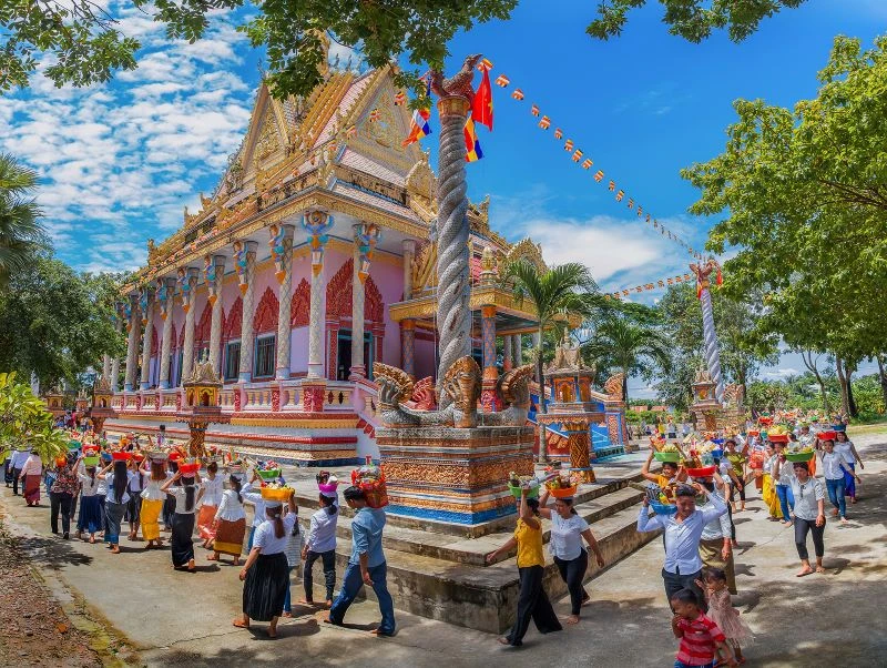 Lễ hội Sen Dolta của người Khmer Nam bộ tại Tây Ninh. (Ảnh: Nguyễn Nhật Tường)