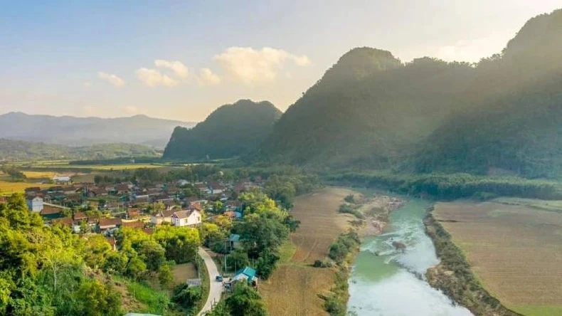 Một góc Làng du lịch Tân Hóa, Quảng Bình, Việt Nam-Làng Du lịch tốt nhất thế giới năm 2023 nhờ mô hình du lịch thích ứng với biến đổi khí hậu. (Ảnh: Oxalis)