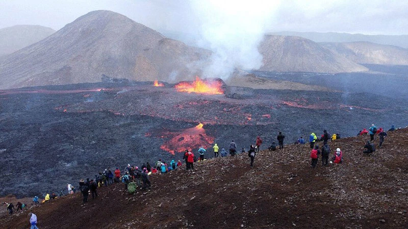 Bán đảo Reykjanes, nơi chứng kiến nhiều vụ núi lửa phun trào.